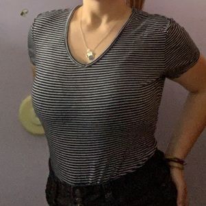 Black and White Striped Shirt